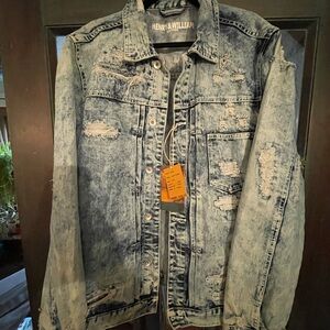 Henry & William NWT Distressed Denim Jacket